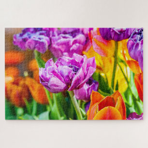 Atemberaubende Lila Parrot Tulip Blume Puzzle