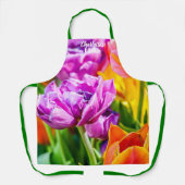 Atemberaubende Lila Parrot Tulip Blume Schürze (Vorderseite)