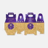 Atemberaubende Lila und Gold Gefälligkeitsboxen Pe Geschenkschachtel (Ungefaltet)