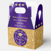 Atemberaubende Lila und Gold Gefälligkeitsboxen Pe Geschenkschachtel (Geöffnet)