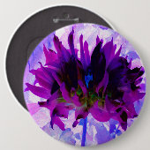Atemberaubende Lila und schwarze Kaktus Dahlia Button (Vorne & Hinten)