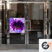 Atemberaubende Lila und schwarze Kaktus Dahlia Fensteraufkleber (Büro Tür)