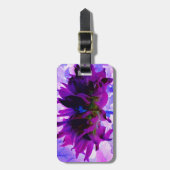 Atemberaubende Lila und schwarze Kaktus Dahlia Gepäckanhänger (Vorderseite vertikal)