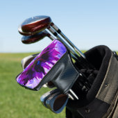 Atemberaubende Lila und schwarze Kaktus Dahlia Golf Headcover (In Situ)