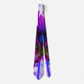 Atemberaubende Lila und schwarze Kaktus Dahlia Krawatte (Vorderseite)