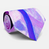 Atemberaubende Lila und schwarze Kaktus Dahlia Krawatte (Gerollt)