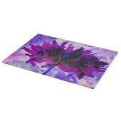 Atemberaubende Lila und schwarze Kaktus Dahlia Schneidebrett (Ecke)