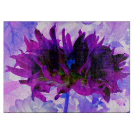 Atemberaubende Lila und schwarze Kaktus Dahlia Schneidebrett