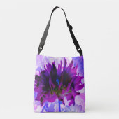 Atemberaubende Lila und schwarze Kaktus Dahlia Tragetaschen Mit Langen Trägern (Rückseite)