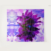 Atemberaubende Lila und schwarze Kaktus Dahlia Wandteppich (Vorderseite (Horizontal))