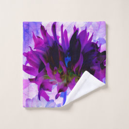 Atemberaubende Lila und schwarze Kaktus Dahlia Waschlappen