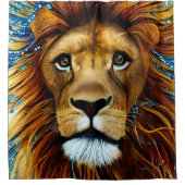 Atemberaubende Lion Duschvorhang (Vorderseite)