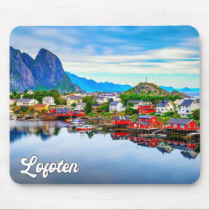 Atemberaubende Lofoten-Inseln, Norwegen Mousepad