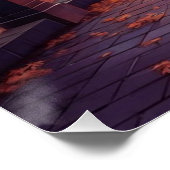 Atemberaubende Londoner Nachtszene mit Leuchtturm Poster (Ecke)