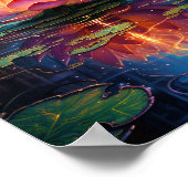 Atemberaubende Lotus-Blume Poster (Ecke)