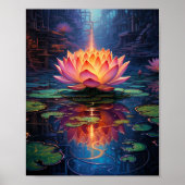 Atemberaubende Lotus-Blume Poster (Vorne)