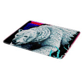 Atemberaubende Malerei eines Eisbären. Jetzt kaufe Schneidebrett (Ecke)