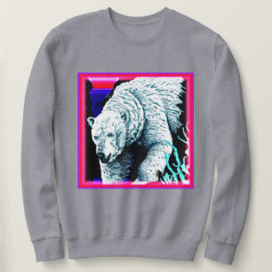 Atemberaubende Malerei eines Eisbären. Jetzt kaufe Sweatshirt