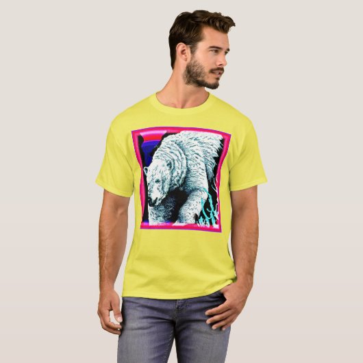 Atemberaubende Malerei eines Eisbären. Jetzt kaufe T-Shirt (Vorne ganz)