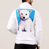 Atemberaubende Malerei eines Eisbärenkubs. Jetzt k Hoodie (Rückseite)