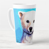 Atemberaubende Malerei eines Eisbärenkubs. Jetzt k Milchtasse (Linke Ecke)