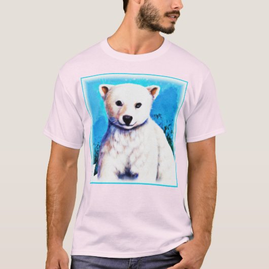 Atemberaubende Malerei eines Eisbärenkubs. Jetzt k T-Shirt (Vorderseite)