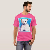 Atemberaubende Malerei eines Eisbärenkubs. Jetzt k T-Shirt (Vorne ganz)