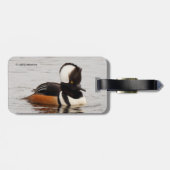 Atemberaubende Merganser-Ente am Teich Gepäckanhänger (Rückseite horizontal)