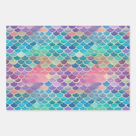 Atemberaubende Mermaid Schwanz Collection Geschenkpapier Set (Vorderseite 3)