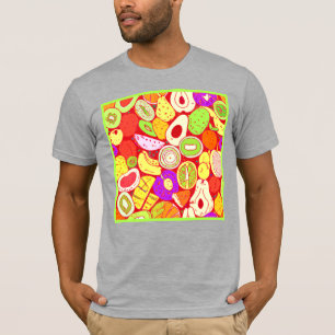 Atemberaubende Mischungen aus Früchte-Mustern. Jet T-Shirt