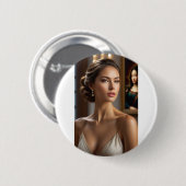 Atemberaubende, mit Knopfdruck verzierte Kleider f Button (Vorne & Hinten)