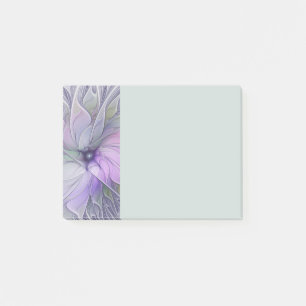 Atemberaubende moderne abstrakte fraktale Blumenku Post-it Klebezettel