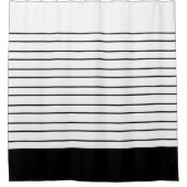 Atemberaubende, moderne Schwarz-Weiß-Streifen Duschvorhang (Vorderseite)