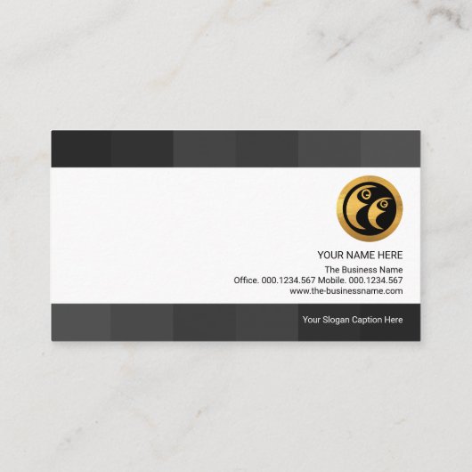 Atemberaubende Monochrome Graustreifen Visitenkarte (Rückseite)