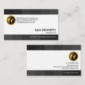 Atemberaubende Monochrome Graustreifen Visitenkarte (Vorne/Hinten)