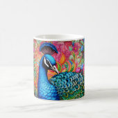 Atemberaubende Monogram Peacock-Tasse Kaffeetasse (Mittel)