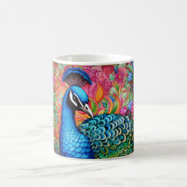 Atemberaubende Monogram Peacock-Tasse Kaffeetasse