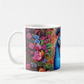 Atemberaubende Monogram Peacock-Tasse Kaffeetasse (Links)