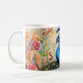 Atemberaubende Monogram Peacock-Tasse Kaffeetasse (Links)