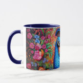 Atemberaubende Monogram Peacock-Tasse Tasse (Links)