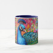 Atemberaubende Monogram Peacock-Tasse Tasse (Zentrum)