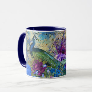 Atemberaubende Monogram Peacock-Tasse Tasse