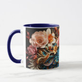 Atemberaubende Monogram Peacock-Tasse Tasse (Links)