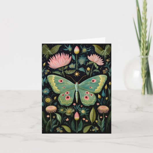 Atemberaubende Moth Cards Feiertagskarte (Vorderseite)