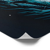 Atemberaubende Naturlandschaft einer Wolfsküste Poster (Ecke)