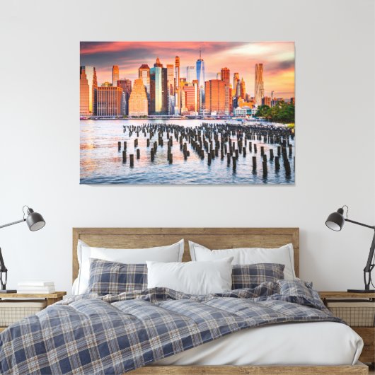 Atemberaubende New York City Skyline Leinwanddruck (Insitu (Schlafzimmer))