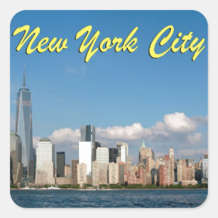 Atemberaubende New York City USA Quadratischer Aufkleber