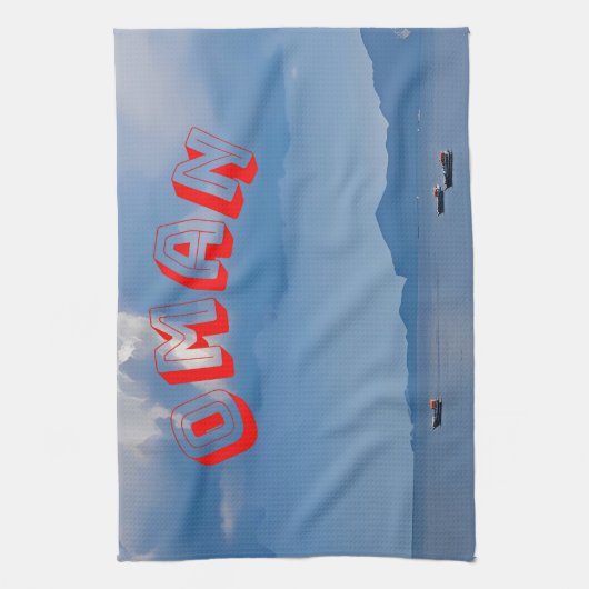 Atemberaubende Oman-Küste Geschirrtuch (Vertikal)