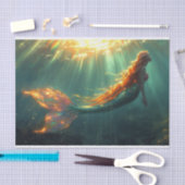 Atemberaubende opaleszente Meerjungfrau in den Wel Seidenpapier (Handwerk)