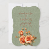 Atemberaubende Orangen- und Grünblütendusche Einladung (Vorderseite)